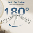 Alise Swing Clothes Hanger Rack,Garment Racks Wall Mount Clothes Bar-Hanger Holder Hooks Heavy Duty Folding Drying Rack Space Saving Clothing Hanging System Closet Storage Organizer,Chrome
