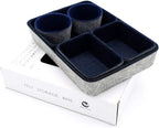Welaxy Desk Drawer organizer felt trays desktop storage bins dividers for office supplies Nightstand sort catchall entryway key holder decluttering 7-piece (Navy)