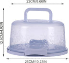 Cake Carrier With Lid And Handle, Round Cake Containers For 10 Inch Cakes, Cupcake Holder, Dustproof, Pie Keeper, Portable Cupcakes Transport Container For Cakes Pie Muffin Pizza Desserts