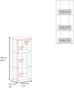 Vertical File Shelves with 3-Tier, Black Engineered Wood, Classic Open Storage Shelves for Home Office, Study Room