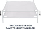 STO STO Sweater Drying Rack, 2-Pack Stackable Mesh Clothes Drying Rack, Laundry Drying Rack for Sweaters, Socks, Toys, White