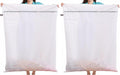 Kimmama Laundry Mesh Wash Bags, Lingerie Bags for Washing Delicates, Mesh Laundry Bags for Washing Machine, White Net, Grey Zipper, Super Large (Pack of 2)