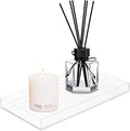 ROYALITA Acrylic Tray Bathroom Tray for Countertop, Guest Towel Holder Tray for Napkin Perfume Jewelry Makeup, Vanity Trays for Soap Dispenser, Aromatherapy, Cup & Candle, Clear