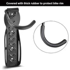 Dirza Bike Rack Garage Wall Mount Bike Hanger Bike Hooks Bike Storage Bicycle Vertical System for Garage Indoor Shed - Easily Hang/Detach - Holds up to 65 lb with Screws Black
