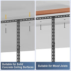 4X8FT Overhead Garage Storage Rack, 26"-40" Height Adjustable Garage Ceiling Storage Racks, Heavy Duty Metal Overhead Storage Organizer System, 750LBS Weight Capacity