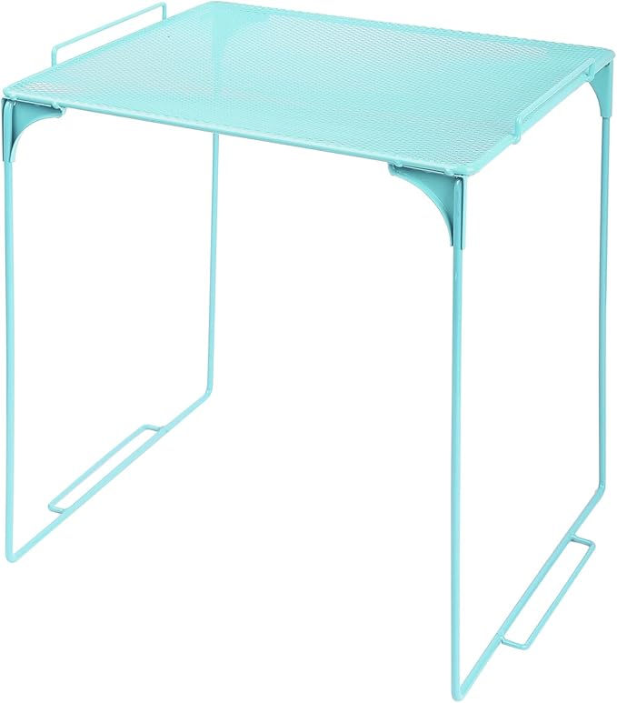 Locker Organizer Shelf Stackable Extra Locker Shelf for School Locker Organizer Storage Cabinet Accessories Suitable for School, Office, and Home use (1, Light Blue)