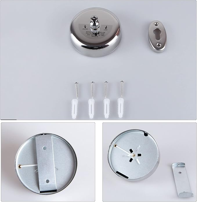 2 Pcs Retractable Clothesline 304 Stainless Steel Durable with Heavy Duty Adjustable Rope Shower Clothes Line for Outdoor and Indoor