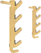 Grassracks Ski Wall Rack - Bamboo Indoor Horizontal Ski Wall Mount Hallsteiner Series - Masterfully-Crafted Premium Indoor Ski Display Wall Hanger (3 or 4 Pairs of Skis, Bamboo)