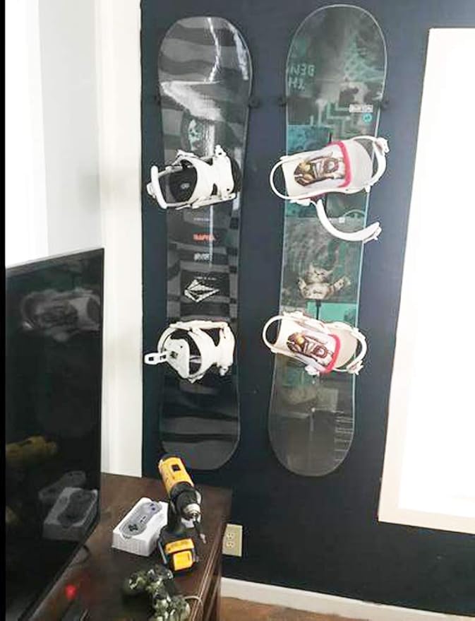 Pmsanzay Pack of 12 - Ski & Snowboard Ski Rack | Ski Storage Rack | Vertically Horizontal Display Wall Mounted Rack | Holds 6 Board