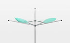 Brabantia Lift-O-Matic Outdoor 4 Arm Clothesline (164 ft/Ø 1.8") Height Adjustable, Folding Clothes Drying Rack + Ground Spike & Cover (Gray)