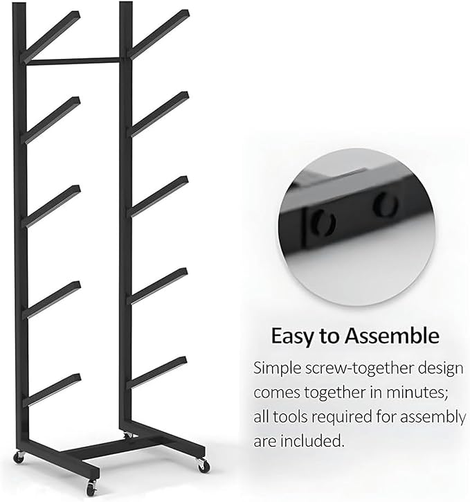Heavy-Duty Metal Snowboard & Ski Storage Rack | Freestanding Display for Skateboards & Scooters | Durable Organizer for Home, Garage, and Outdoor Gear