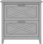 Bush Home Key West 2 Drawer Lateral File Cabinet in Cape Cod Gray, Document Storage for Home Office, Accent Chest with Drawers