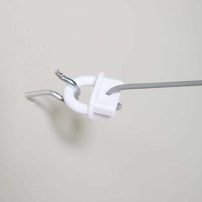 Household Essentials Single Line Retractable Clothesline for Hanging Laundry, 40 Feet, White