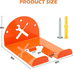 Trimmer Rack Wall Mount - Heavy Duty Wall Hanger for Grass Trimmer Garden Tools Chainsaw Hedge Trimmer 4 Pack Orange
