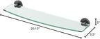 Gatco, 4666MX, Reveal Vanity Glass Shelf, Matte Black