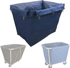 Commercial Rolling Laundry Basket Replacement Bag, Waterproof Oxford Cloth Cleaning Cart Liner for Utility Cart & Cleaning Cart(Blue)