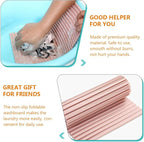 Small Folding Non-Slip Silicone Washing Board for Laundry, Soft Household Washboard with Drainage, Portable Handheld Laundry Scrub Board for Home Use