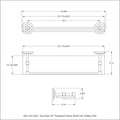 Allied Brass QN-1/22-GAL-ASP Que New 22 Inch Tempered Glass Shelf with Gallery Rail, Autumn Sparkle
