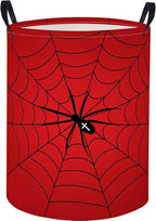 Baby Laundry Basket Baby Nursery Hamper Kids Laundry Basket Toy Storage Bin for Boys Room Decor Gift Baskets for Bedroom Bathroom(Spider Web)