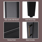 20 in Small Bathroom Vanity with Sink,Wood Modern Single Bathroom Sink Cabinet with Soft Closing Door and Drawer,Freestanding Black