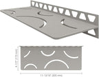 Schluter Rectangular Shelf for Tiled Walls - 4mm Thick, Curve Design, Aluminum Material, Stone Grey Finish - SWS1D6TSSG