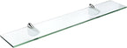 Spancraft Glass O-6x12-Chrome Oriole Glass Shelf, Chrome, 6" x 12"