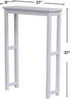 Dorset Over-the-Toilet Storage Shelf – 27" W x 37" H Space Saver Rack with Single Open Shelf for Towels & Toiletries – Minimalist Modern Design & Easy Assembly Bathroom Organizer by Alaterre Furniture
