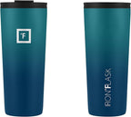 IRON °FLASK Classic Tumbler - Vacuum Insulated Stainless Steel Water Bottle, Double Walled, Drinking Cup, Insulated Travel Mug (Dark Night, 24 oz Solid Lid)