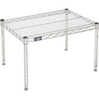 Nexel Commerical Wire Shelf Platform Dunnage Storage Rack, 21" x 36" x 14", Chrome