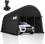 COBIZI Carports 10x20 Heavy Duty Car Canopy Garage with Removable Doors & Vents, Galvanized Frame Portable Carport Canopy Outdoor Storage Shelter with All-Season Tarp for Car Boat Truck Upgrade 2.1