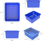 Storex Letter Size Deep Storage Tray – Organizer Bin for Classroom, Office and Home, Assorted Colors, 5-Pack (62530A05C), 10 x 13 x 5 Inches