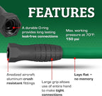 Flexzilla Colors SwivelGrip Garden Hose 5/8 in. x 50 ft., Lightweight All-Weather Water Hose, Durable and Flexible, Leak-Free Connections, Forest Green
