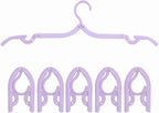 6PCS Portable Folding Clothes Hangers Clothes Drying Rack for Travel (Purple)