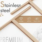 KOKOSIRI Standing Towel Rack for Bathroom Floor 2-Tier Towel Holder Free Stand with Heavy Marble Base Thicken Steady Champagne Bronze Stainless Steel THS0005-CPG