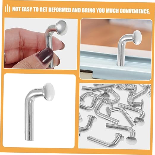50pcs Heavy Duty Pallet Rack Safety Clips 8mm J Clips for Warehouse Storage Zinc-Plated for Pallet Racking Accessories