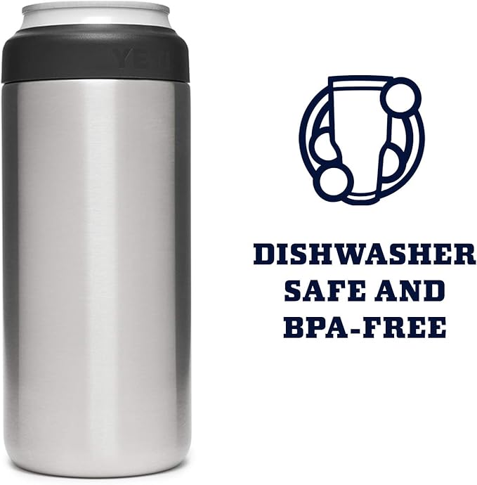 YETI Rambler 12 oz. Colster Slim Can Insulator for the Slim Hard Seltzer Cans, Stainless (NO CAN INSERT)