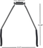 Stalwart Bike Wall Mount - EVA Foam Padded Bicycle Hooks with 50lb Capacity - Flip-Up Garage Bicycle Rack for Mountain, Road, and Kids Bikes by Rad Sportz, Silver, Black