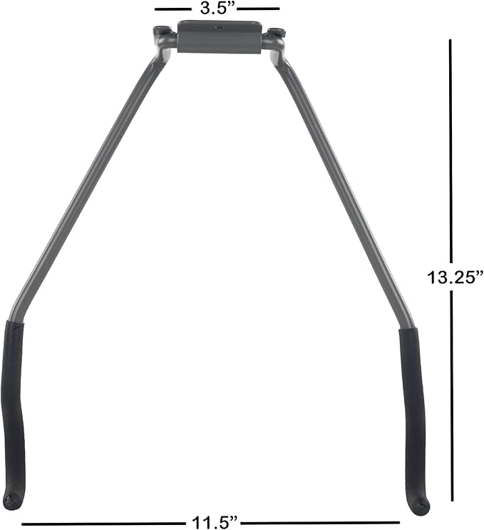 Stalwart Bike Wall Mount - EVA Foam Padded Bicycle Hooks with 50lb Capacity - Flip-Up Garage Bicycle Rack for Mountain, Road, and Kids Bikes by Rad Sportz, Silver, Black