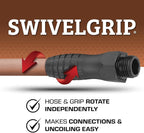 Flexzilla Colors SwivelGrip Garden Hose 5/8 in. x 25 ft., Lightweight All-Weather Water Hose, Durable and Flexible, Leak-Free Connections, Red Clay