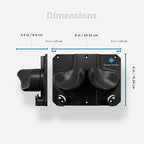 Gravity Grabber The OG Ski & Snowboard Wall Mount Bundle, 3-Pack with Mounting Board, Straps & Bump Bars, Damage-Free Non-Slip Storage Rack, Garage Organization, Winter Gear Organizer, Black Graphite