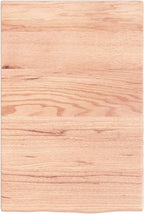 vidaXL Versatile Solid Oak Wood Bathroom Countertop in Light Brown Finish – Handmade and Treated - 15.7"x23.6"x0.8"
