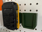 18v Battery Peg Board Storage - Compatible Mount for RYOBI®, DEWALT®, Milwaukee® - Display Shelf - Store Slots - Multicolored (DEWALT®, Grey)