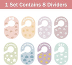 Baby Closet Dividers, Durable Plastic Baby Clothes Organizer for Nursery Closet, Double-Sided Dividers for Newborn to Toddler, Clothes Organizer by Size & Age (8-Pack)