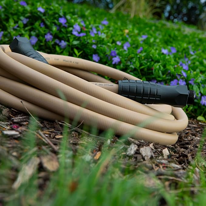 Flexzilla Colors SwivelGrip Garden Hose 5/8 in. x 100 ft., Lightweight All-Weather Water Hose, Durable and Flexible, Leak-Free Connections, Brown Mulch