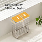 Kitchen Utensil Drying Rack, 18/8 Stainless Steel Chopsticks Spoon Fork Knife Basket Flatware Storage Drainer, Cutlery Holder for Kitchen Counter