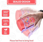 10oz Soup Thermo for Hot Food Kids,Lunch Thermo Kids Food Jar with Spoon Hot Insulated Food Containers,Leak Proof Stainless Steel Wide Mouth Lunch Thermo Jar for School(Pink-Rainbow)