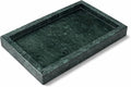 Natural Green Marble Tray for Bathroom | Kitchen | Vanity | Desktop, Stone Organizer for Coffee Table, Dresser, Nightstand, Candles, Soap, Towel, Plant, Jewelry (10" x 6"), Rectangular