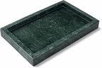 Natural Green Marble Tray for Bathroom | Kitchen | Vanity | Desktop, Stone Organizer for Coffee Table, Dresser, Nightstand, Candles, Soap, Towel, Plant, Jewelry (10" x 6"), Rectangular