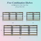 Heavy Duty Garage Storage Shelves, 3000 Lbs Capacity, 5-Tier Adjustable Storage Shelving Unit, 48" L x 24" W x 72" H Metal Shelving Racks for Kitchen Pantry Basement Bathroom Laundry