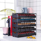 FlagShip for Nespresso Pod Holder Drawer Large Mullti Tier Coffee Pod Holder Vertuo (4 Tier (80Pods Capacity))